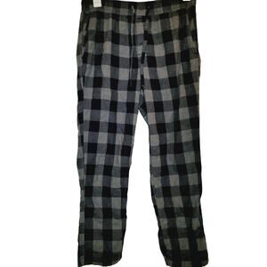 J. Crew black and grey plaid cotton pajama pants Size Med Comfy Loungewear